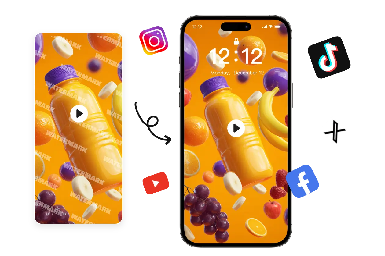 quickly remove instagram watermarks for other social sharing