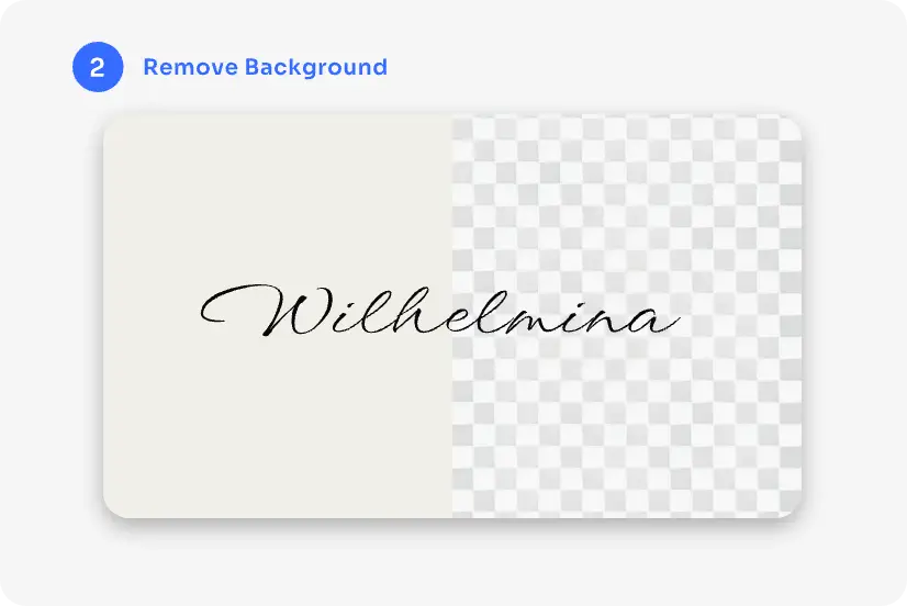 remove background from signature image in AI Ease