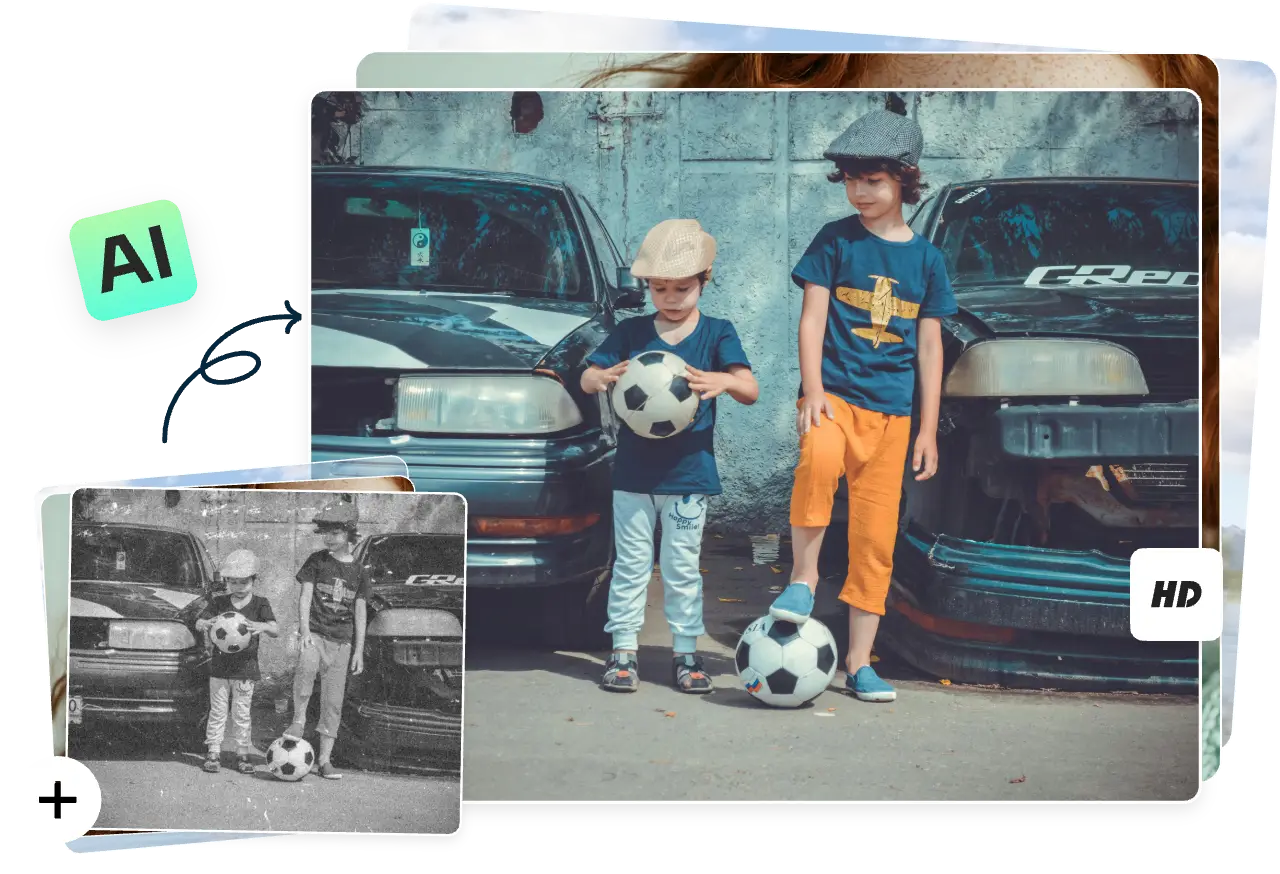 restaurar várias fotografias antigas com ai no aiease batch photo editor