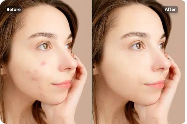 retouch face with ai ease instagram photo editor