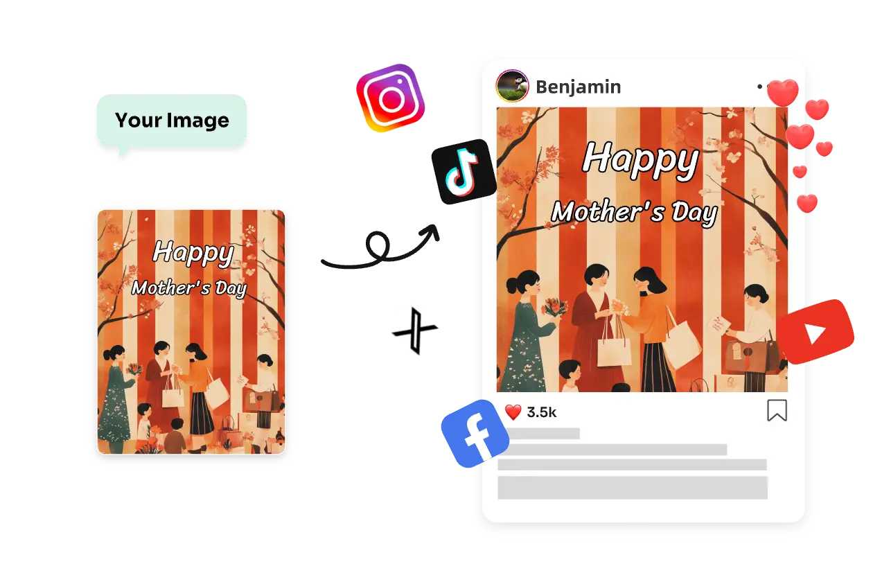 母の日ギフトをソーシャルメディアで共有する