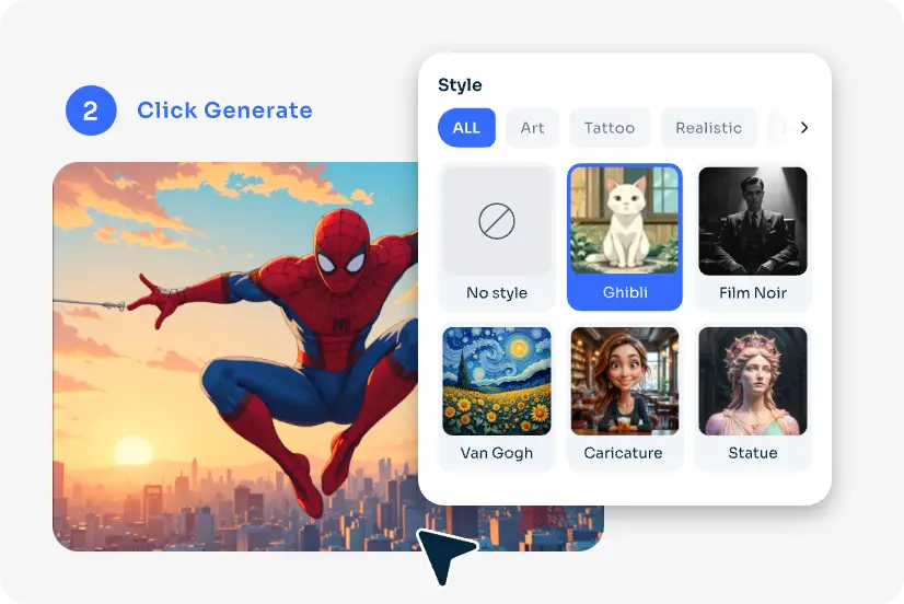 Genera clics con varios estilos artísticos