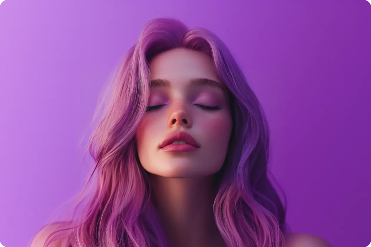 the banner of change your purple background with ai ease