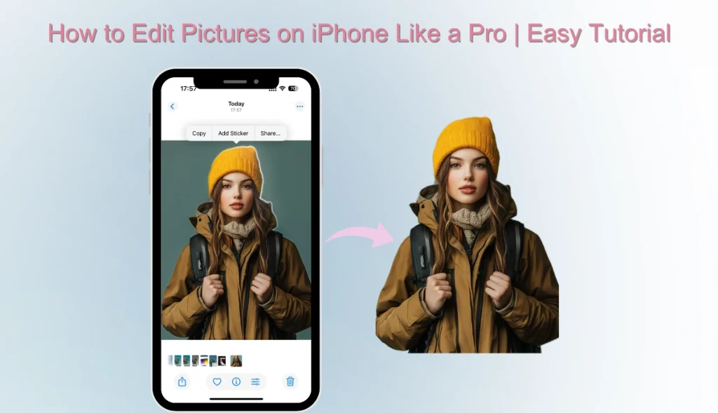 a imagem de editar uma fotografia no iphone como um profissional