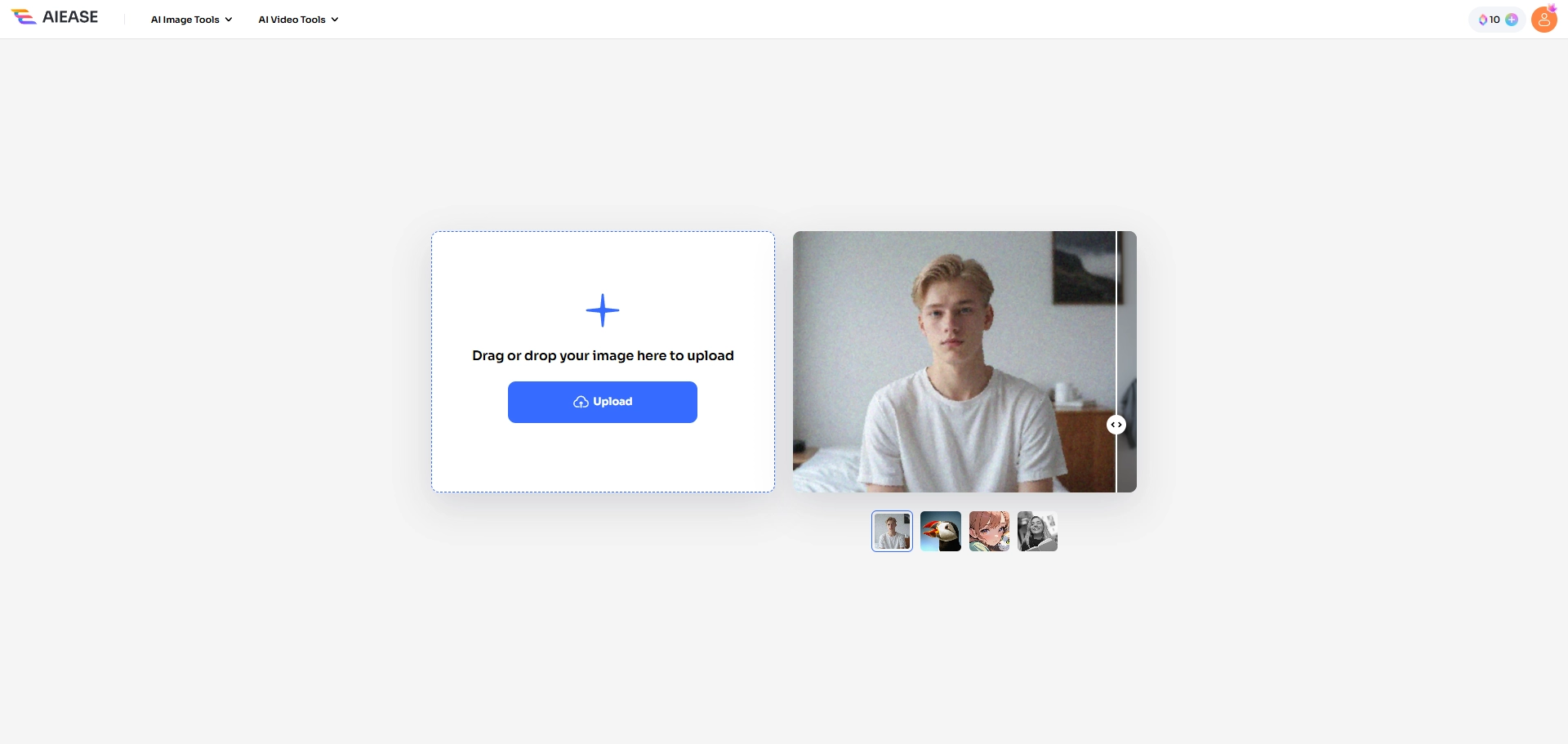 upload the image to enhance image quality