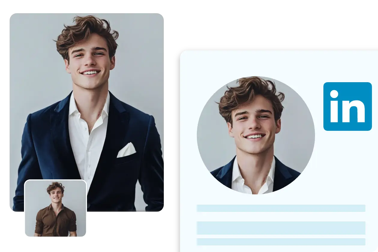 sube tu imagen y añade traje a foto online gratis para tu linkedin