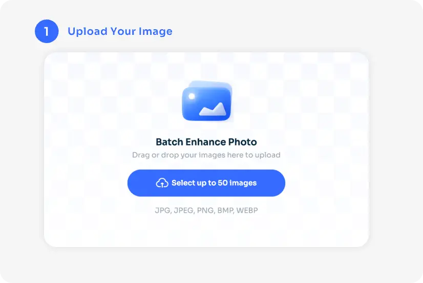 carregue as suas imagens para o aiease batch photo editor