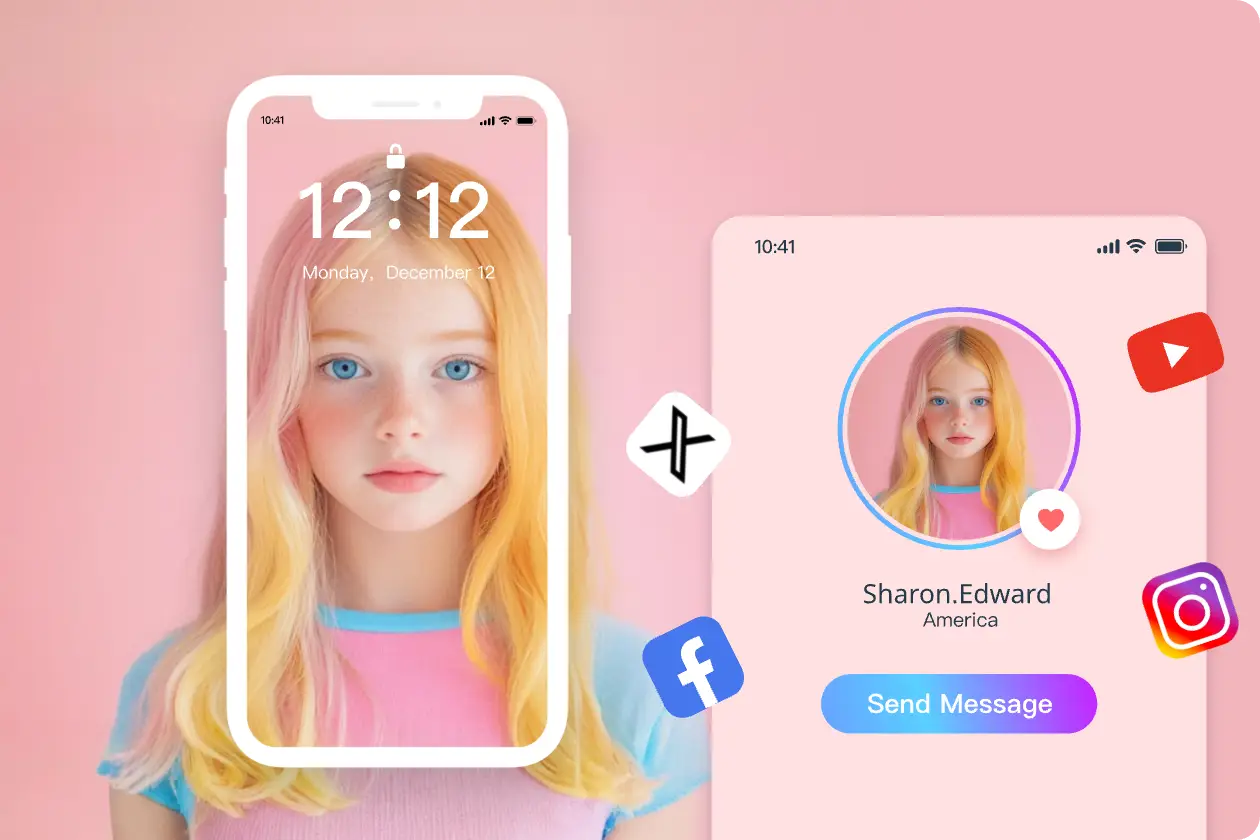using pink background images as social media avatars