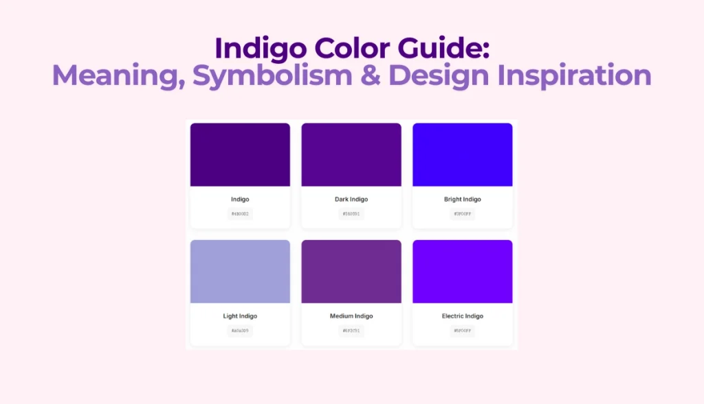indigo color and other 5 shades of indigo