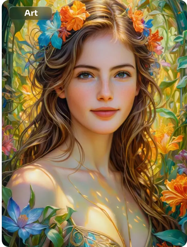 un anime fantasy elfo avatar di una bella donna fatta in aiease ai avatar generator