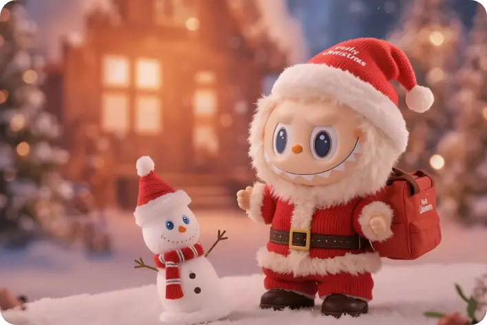 christmas season limited labubu santa claus