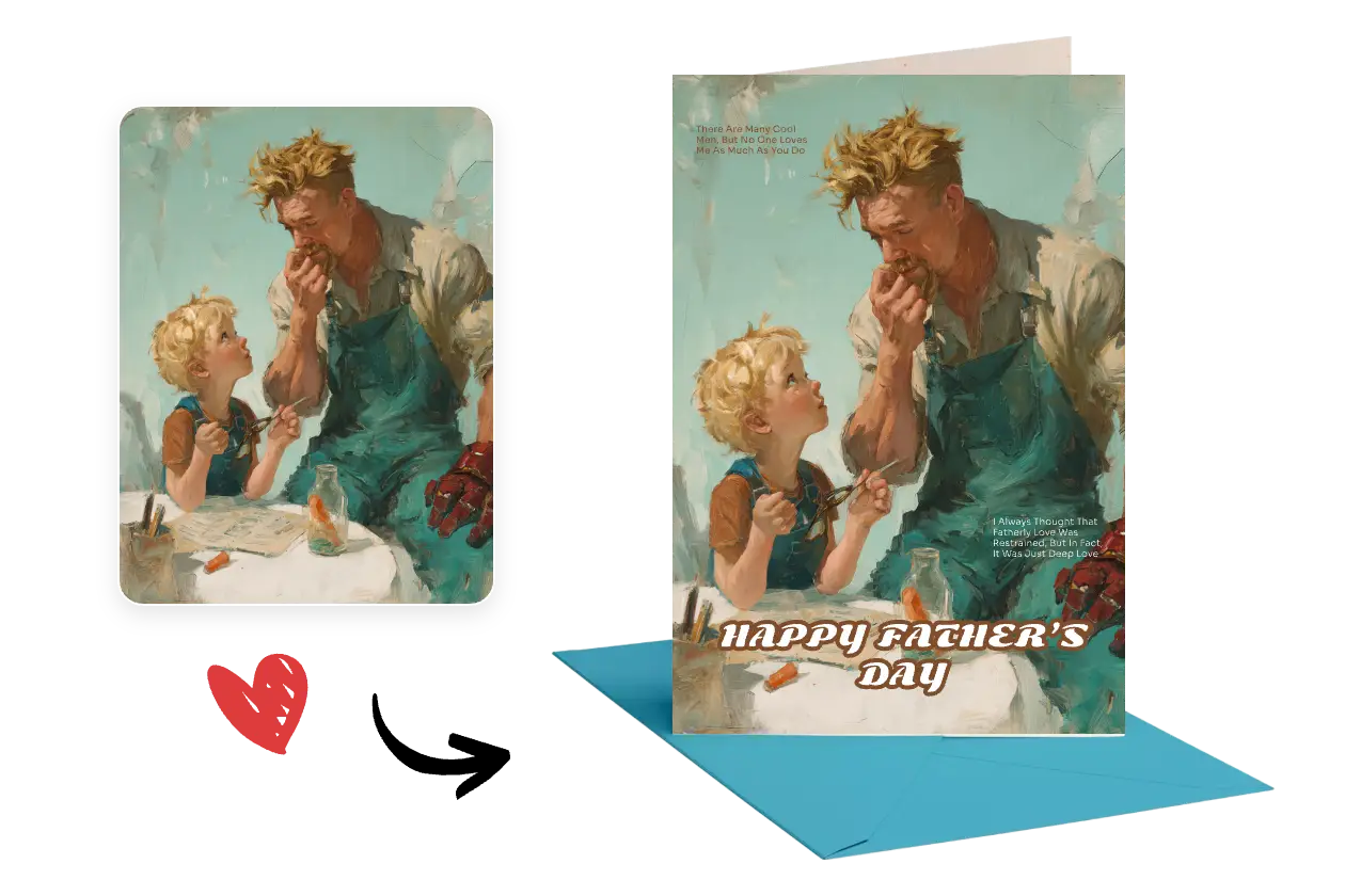 AI Easeで父の日カードをオンラインで作成する