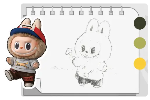 design custom labubu sticker with ai ease