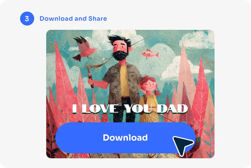 父の日カードをダウンロードして共有しよう