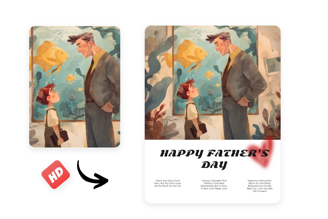 父の日の写真を高画質でオンライン編集