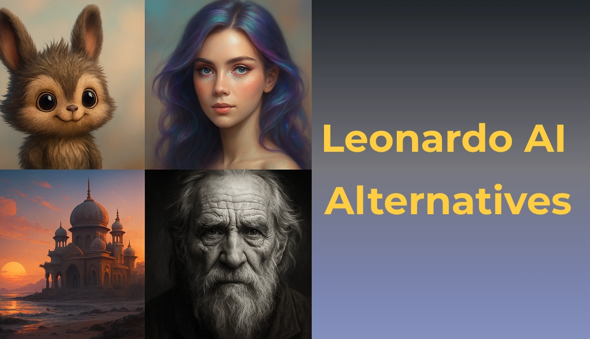four ai images generated by leonardo ai alternative