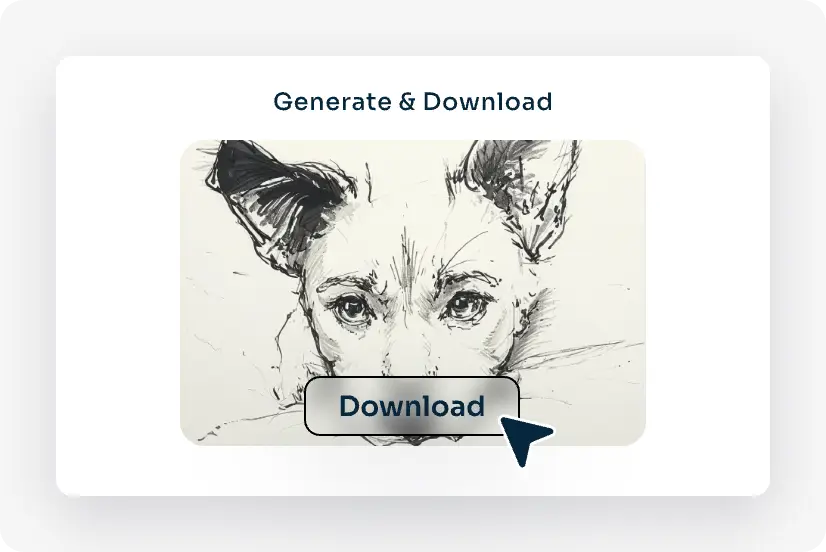 generate and download your sketch drawing from ai ease