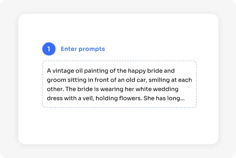 introduza o seu texto para gerar imagens de casamento ai