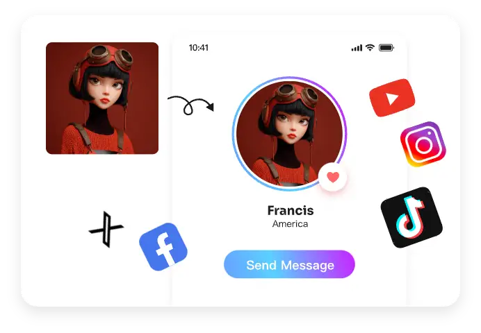 Erstellen Sie einen 3D-Avatar im aiease 3d image creator und verwenden Sie ihn in sozialen Medien