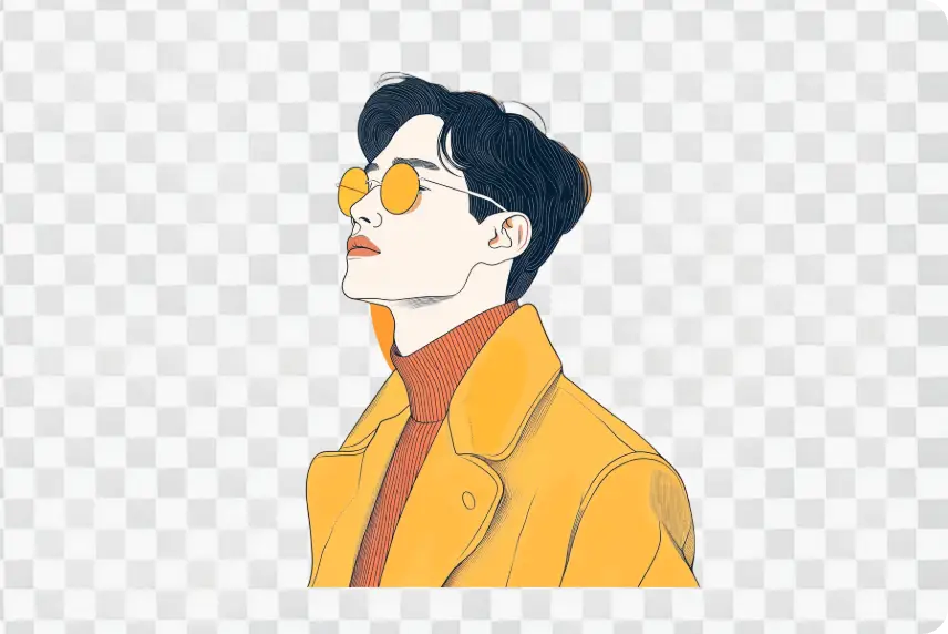 criar um png de retrato no aiease png maker
