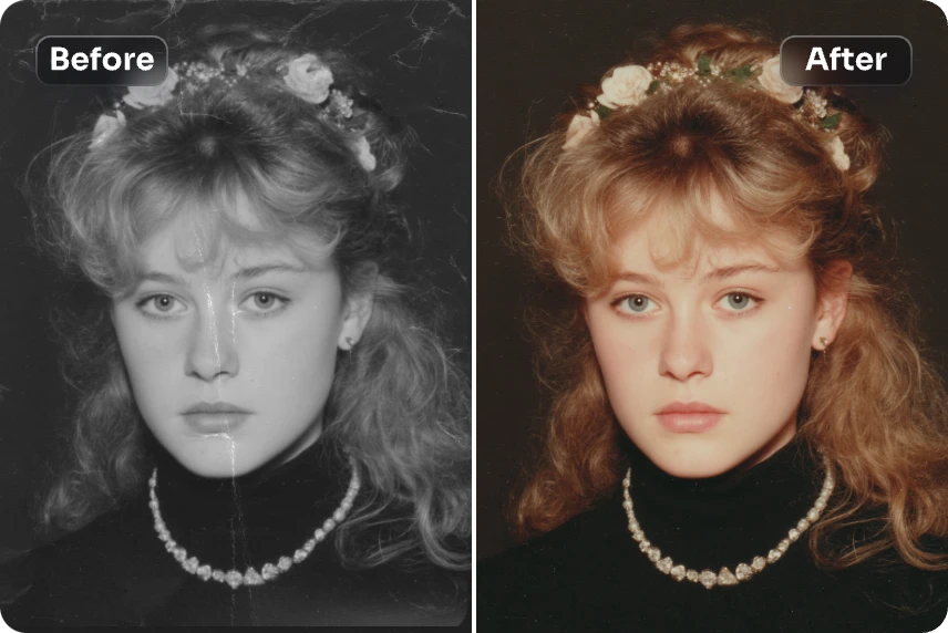 el antes y el después de colorear fotos históricas de mujeres