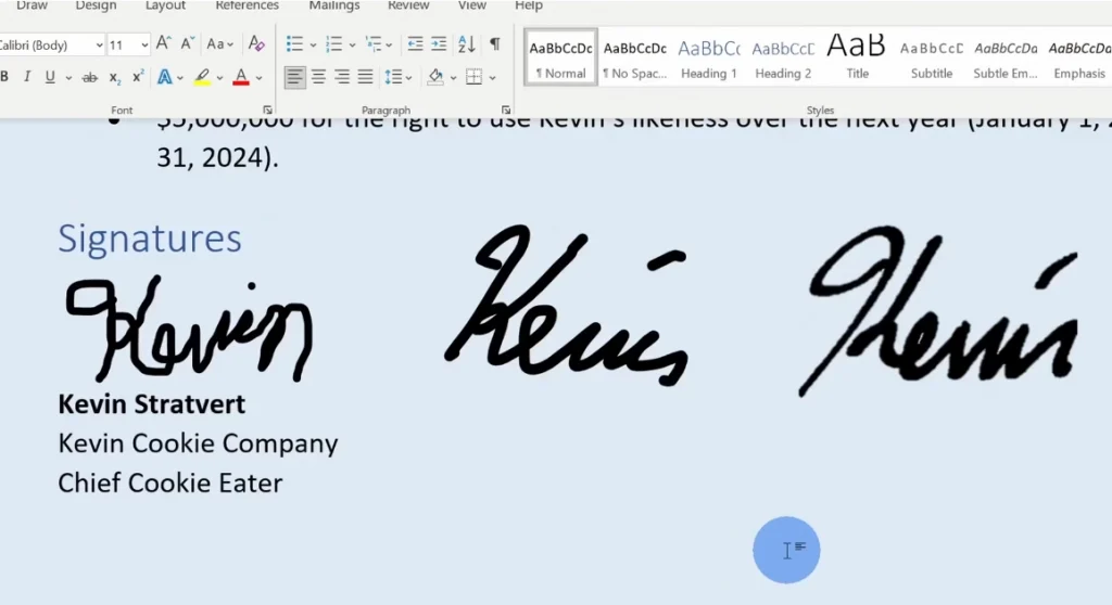 Microsoft Word 文件編輯工具的介面