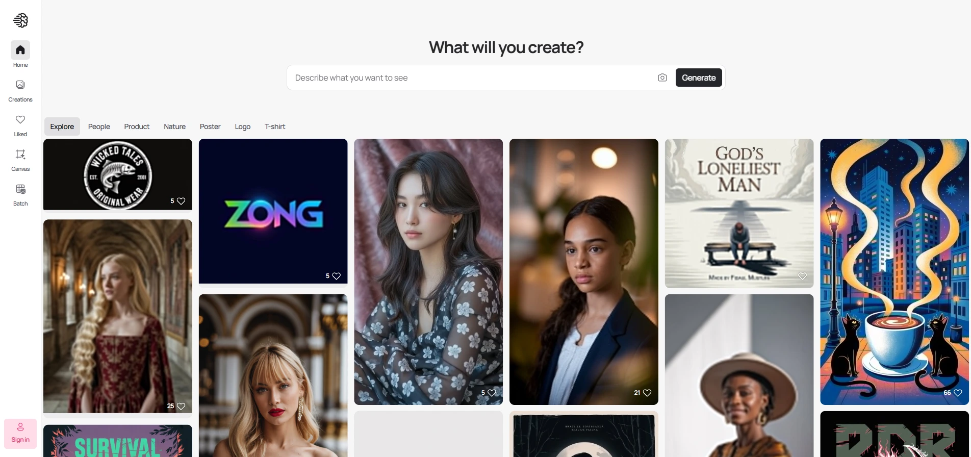 the interface of ideogram ai image generator as leonardo ai alternative