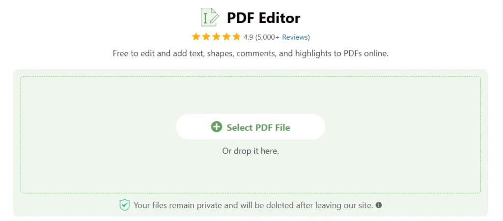 PDFgear 簽名產生器的介面