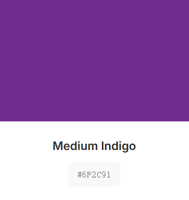 the medium indigo color and hex