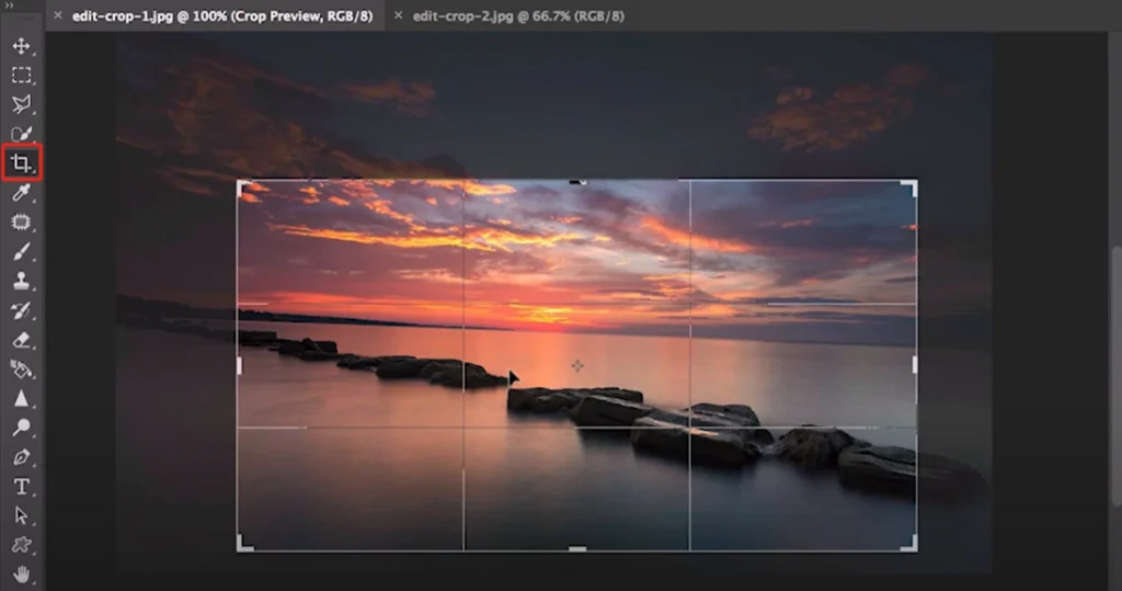 如何在 photoshop 上裁剪和拉直圖片的步驟