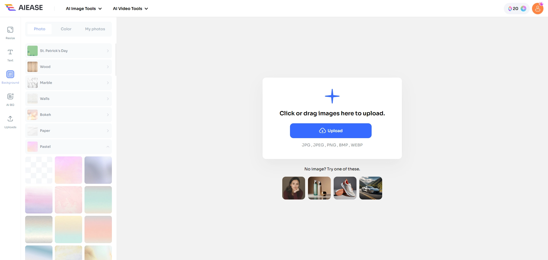 Upload the photo you want to apply on your Happy Father's Day card