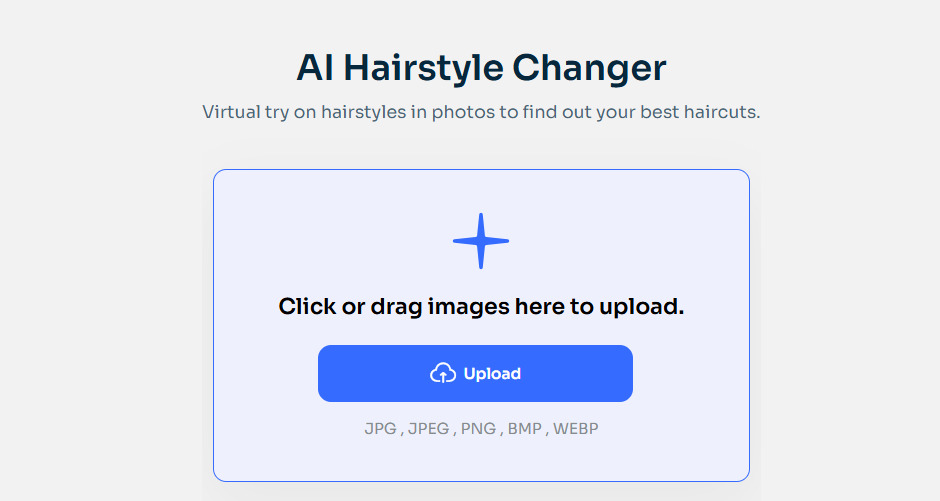 aieaseでロングヘアのヘアスタイルをプレビューするには、写真をアップロードしてください。