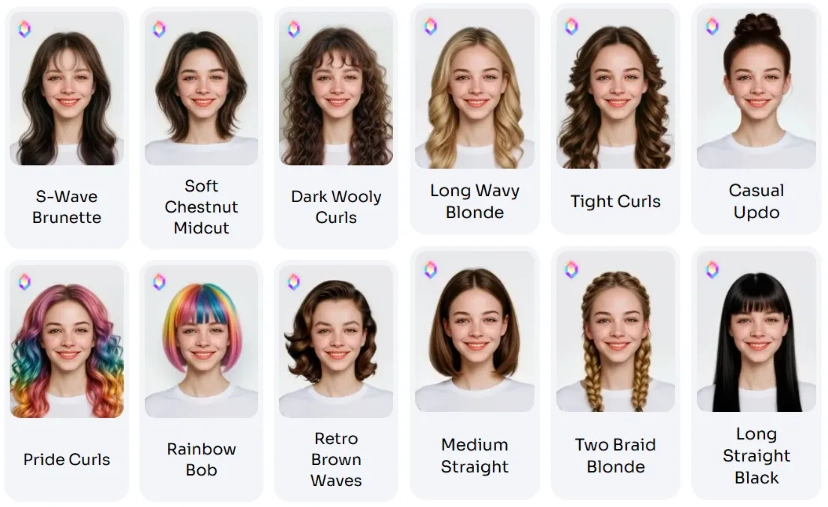 12 types of blackpink concert hairstyle templates provided by ai ease