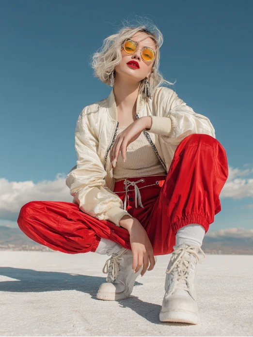 modello di moda ai che indossa abiti stagionali creato con il generatore di modelli ai hot