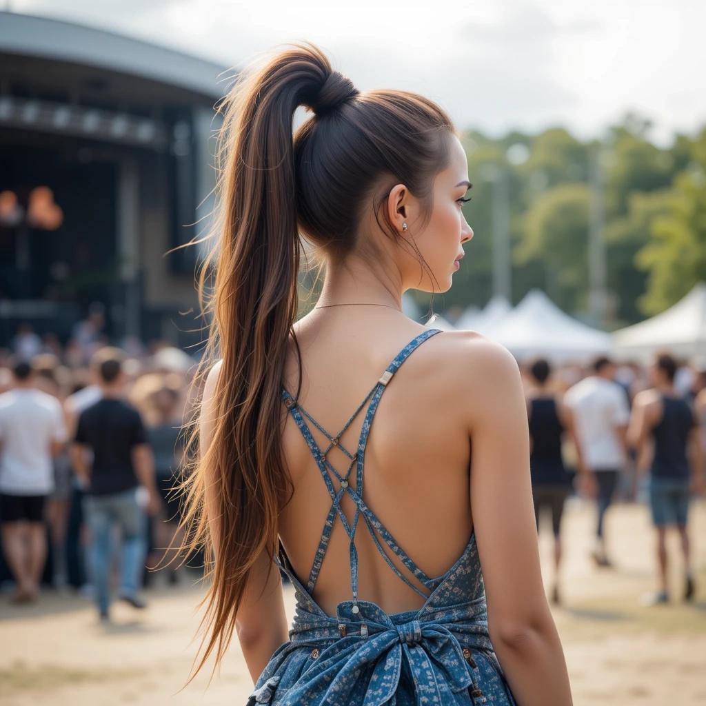 hairstyle of high ponytail for blackpink concert hairstyle ideas