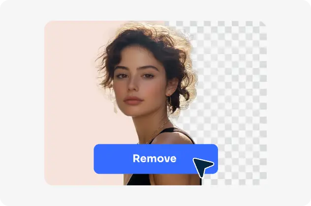 remove the background from a woman image with pink background