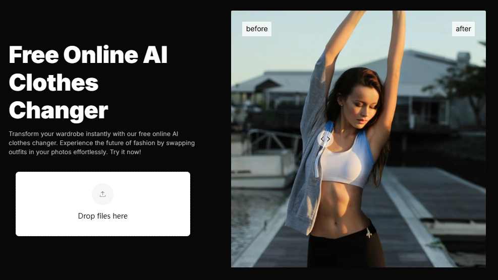 screenshot for openart online clothes changer tool upload interface