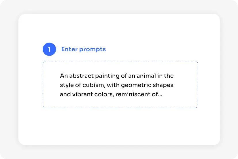 step to enter prompt in ai ease ai abstract art generator
