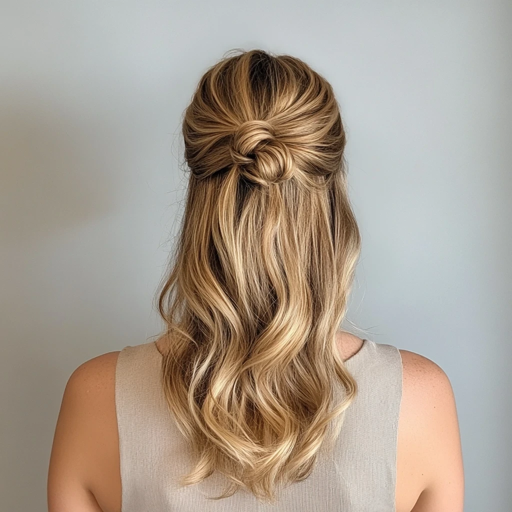 the hairstyle of half-up bun for blackpink concert hairstyle ideas
