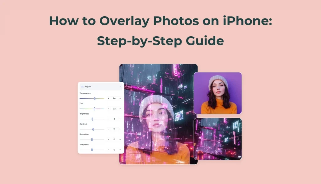 use ai ease online overlay tool to overlay two photos on iphone