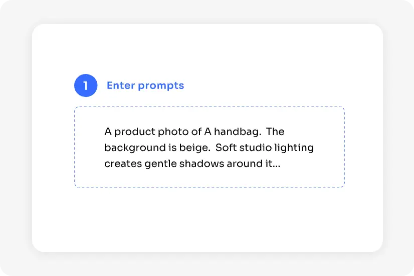 a screenshot of entering text prompt to generate ai stock images
