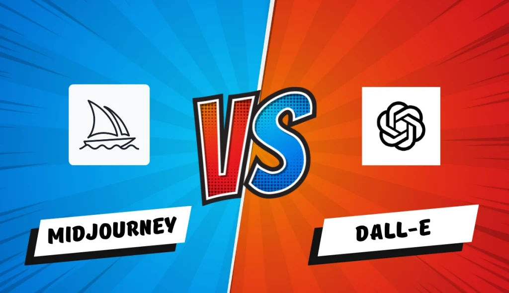 the banner of midjourney vs dalle ai image generator which is better