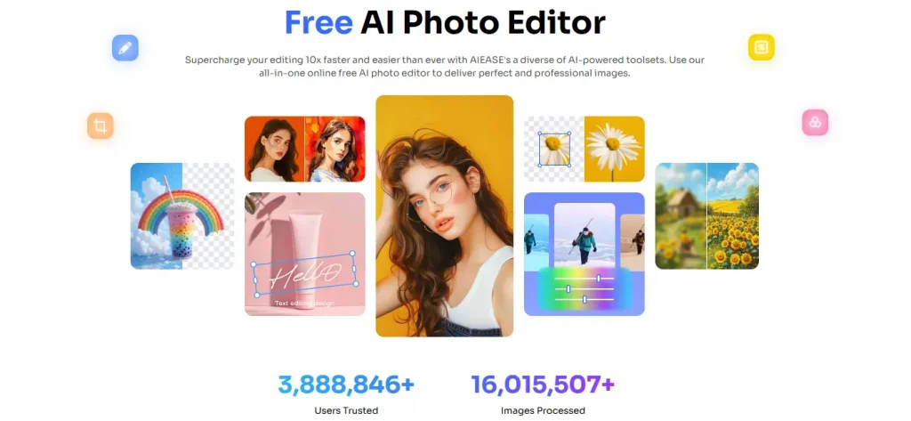 interface of aiease image editor and generator