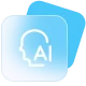 a blue gradient icon of ai technology um ícone de gradiente azul da tecnologia ai