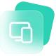 a gradient mint colored device icon a gradient mint colored device icon