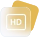 a gradient orange hd icon