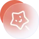a gradient red star icon