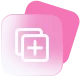 a pink gradient icon of batch process um ícone de gradiente cor-de-rosa do processo por lotes