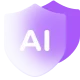 a purple ai icon