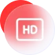 a red hd icon